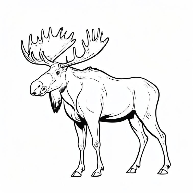 Moose Coloring Page